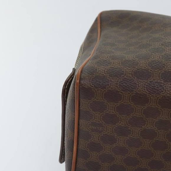 CELINE Macadam Canvas Clutch Bag PVC Leather Brown Gold Auth mr528 - Picture 7 of 16